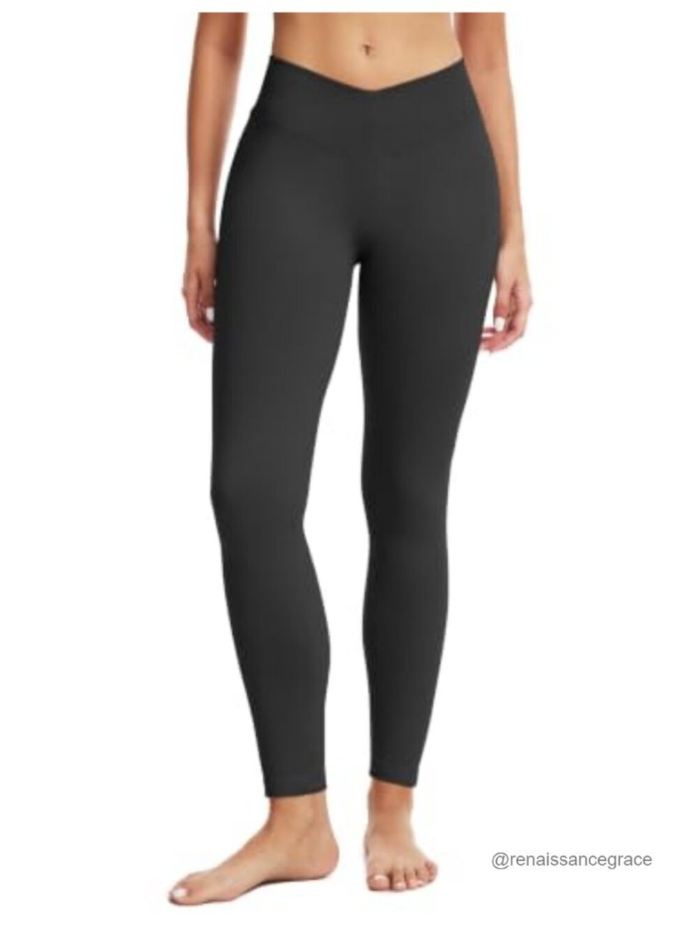 No Front Seam High Waisted Leggings V-Front Butt Lifting Yoga Pants